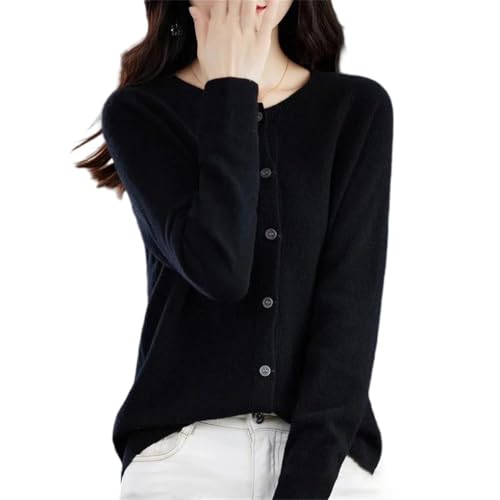 Cardigan en tricot femme col rond idéal pour le bureau et les sorties décontractées
