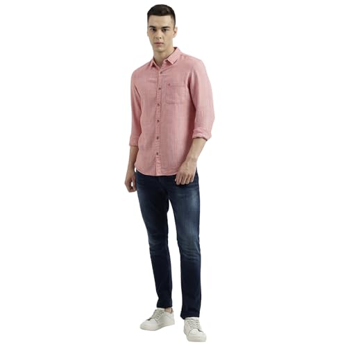 Image of UNITED COLORS OF BENETTON Men's Mid Rise Slim Fit Tapered Dark Wash Jeans
