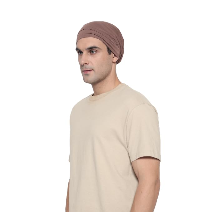 the headscarves Bamboo Viscose Men Slouchy Snood Multipurpose Skull Cap Sport Hair Cover Cap Free Size-picture-30