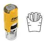 Tampon fidélité cornet de frite | Cachet encreur | 11mm | Carte de fidélité | chips fries stamp ink