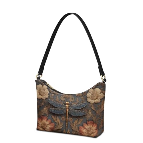 Image of Handbag for Women Leather Underam Shoulder Bag with Zipper Fashion Work Purse Waterproof Travel Wallet