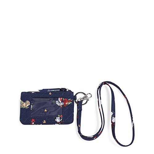 Image of Vera Bradley Women's Cotton Zip ID Case and Lanyard Combo
