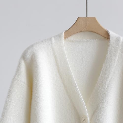 Image of JASCLS Women's Casual Loose Knit Cardigan Oversized Color Block Full Sleeve Sweaters for Women