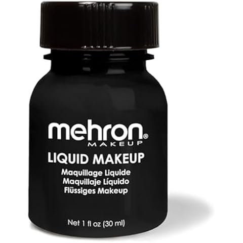 Mehron Makeup Liquid Face and Body Paint (1 oz) (BLACK) Cover