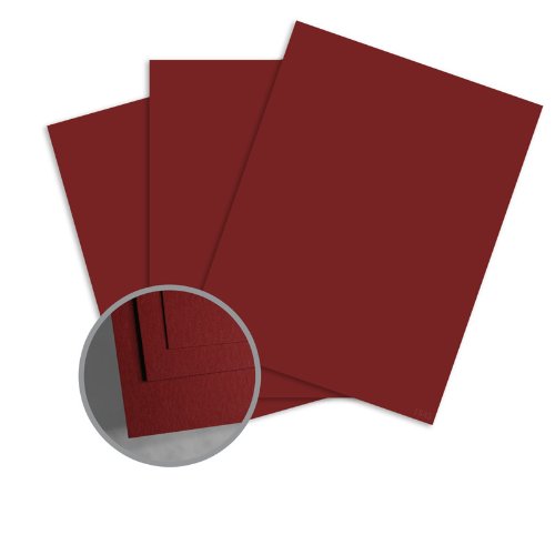 ColorMates Smooth & Silky Maroon Card Stock - 12 x 12 in 80 lb Cover Smooth 25 per Package