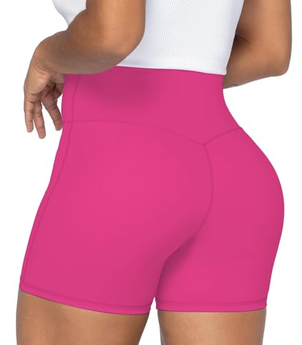 Image of Sunzel Crossover Biker Shorts for Women, No Front Seam V High Waist Yoga Workout Gym Shorts with Tummy Control | 4 Or 6-Inch Inseam, High Waisted, Tummy Control, Crossover Waist, Buttery Soft, No Front Seam, Squat Proof, Compression