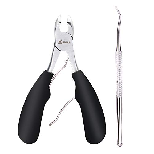Toenail Clipper for Ingrown or Thick Toenails Nail Clipper Cutters for Men Women and Seniors Professional Podiatrist Nail Clipper with Surgical Stainless Steel Super Sharp Blades and Soft Handle