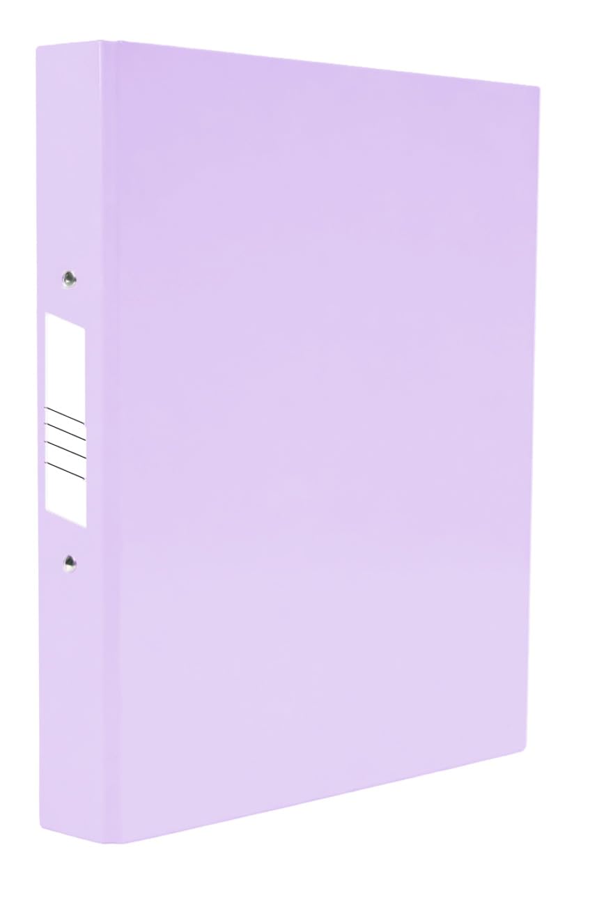 Nobel A4 Ring Binder 2-O Ring Pastel Colour Made in Britain (Pastel Purple)