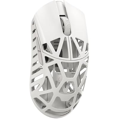 WLMOUSE Beast X Mini Pro Ultra-Light 34g Magnesium Gaming Mouse, PAW3950 HS Sensor, 8K Polling Rate, 30000 DPI,OM & TTC Switches, Customizable Side Panels.(Milky White(OM Switch-Side Slits))