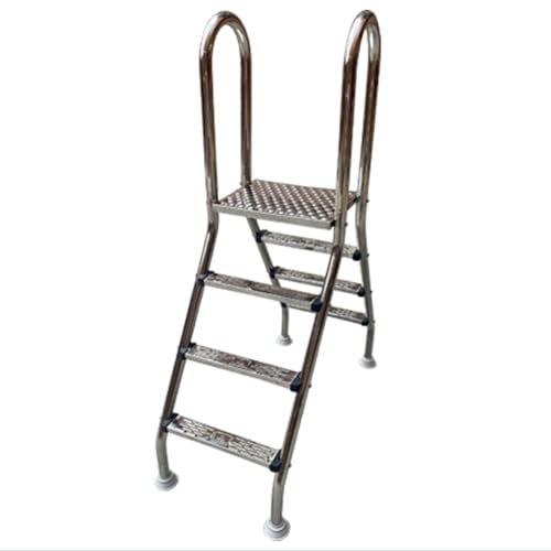 Escalera para piscina de 3 peldaños de acero inoxidable miniatura 1
