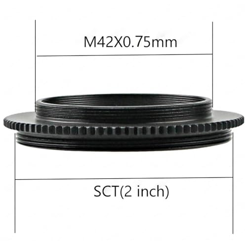 Anillo adaptador de montaje para telescopio con rosca M42 y paso SCT de 0,75mm 3