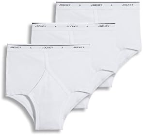 Jockey Men's Underwear Classic Full Rise Brief - 3 Pack, Diamond White, 40