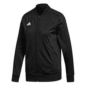 adidas-womens-Condivo-18-Polyester-Jacket adidas Women's Condivo 18 Polyester Jacket Black/White Large