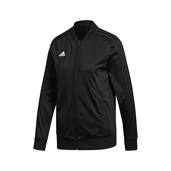 adidas-womens-Condivo-18-Polyester-Jacket adidas Women's Condivo 18 Polyester Jacket Black/White Large