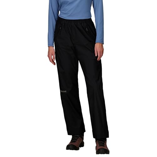 MARMOT Women's PreCip Eco Full Zip Pant, Black, Medium