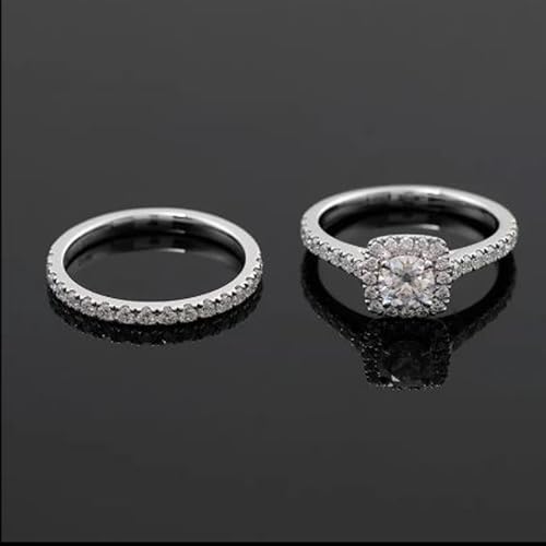 Bague moissanite argent massif 925 cadeau de naissance idéal