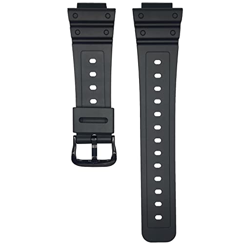 Lijinlan Resin Watch Band For Casio G-Shock DW-5600 DW-5900 DW-6100 DW-6600 DW-6900 GW-M5610 GA-110/120/300/700 GD-120/350 Watchband Replacement Strap for Gshock (Black)