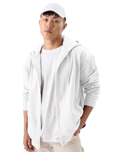 Image of LAZYCHUNKS Men's Zipper Hooded Sweatshirt | Premium Full Sleeve Hoodie Jacket with Front Zip & Pockets | Stylish Winter Wear, Warm Casual Sportswear for Men