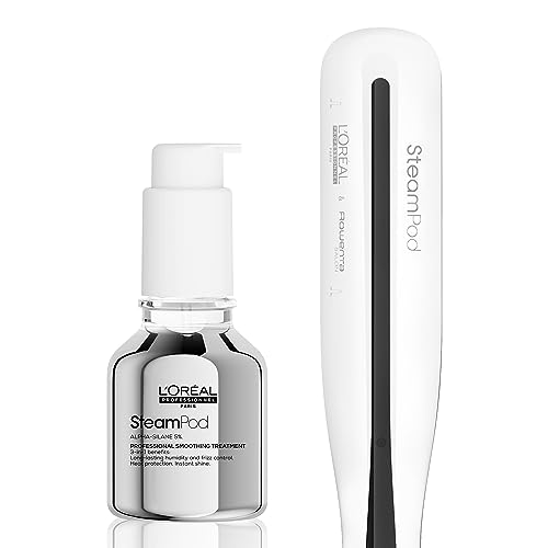 L'Oréal Professionnel Set con SteamPod 3 Plancha Profesional con tecnología de vapor y Sérum SteamPod 3-EN-1, 50 ml