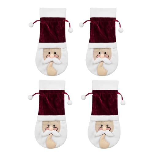 Fundas para botellas de Navidad de Papá Noel que visten tu mesa de fiesta con estilo
