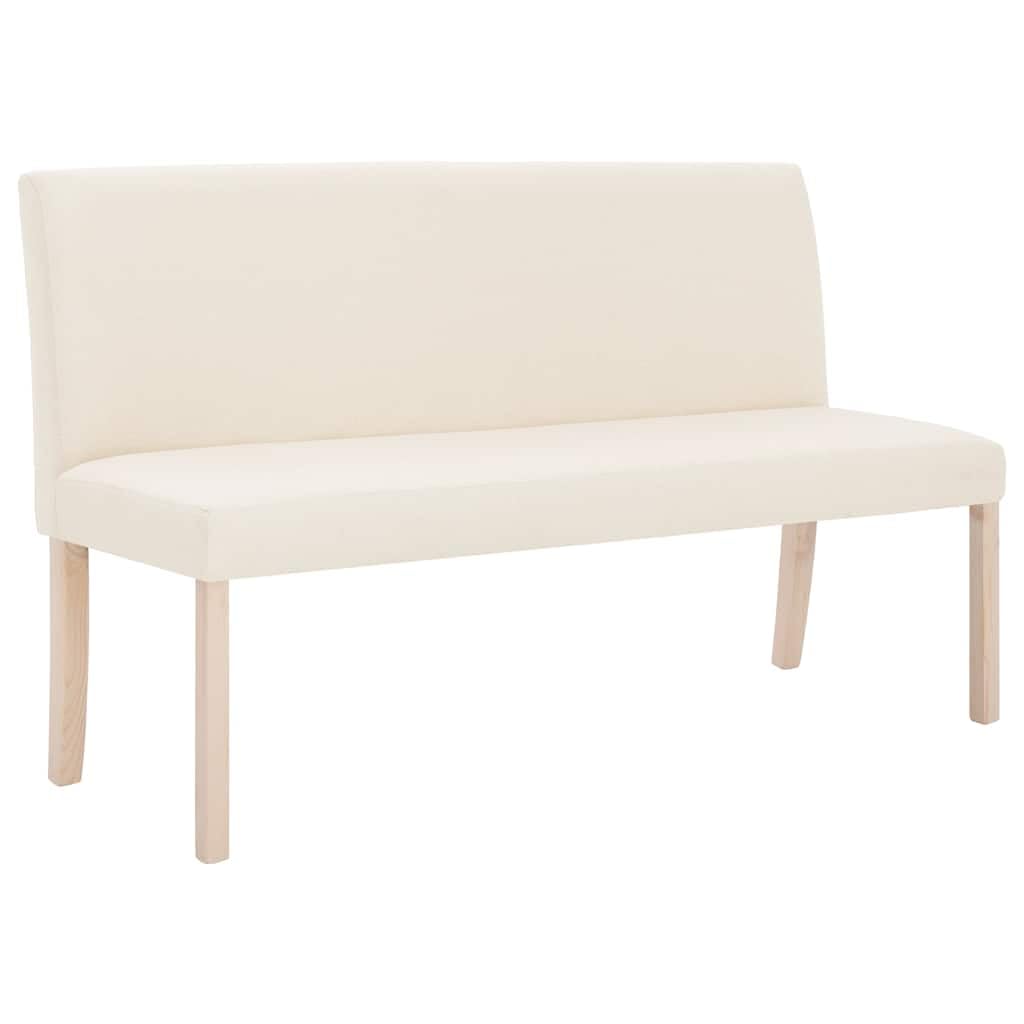 Banco 139,5 cm Poliéster Crema de color