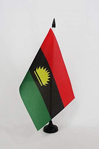 AZ FLAG Republic of Biafra in Nigeria Table Flag 5'' x 8'', Biafra Office Decoration 100% Polyester 21 x 14 cm