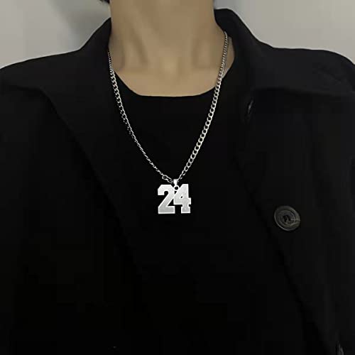 Q&Locket Number Necklace For Athletes Personalized With Name Sports Custom Number Chain Name Necklace For Boys Mens Womens Girls 0.7, 0.9 And 1.2 Inch #TOP5