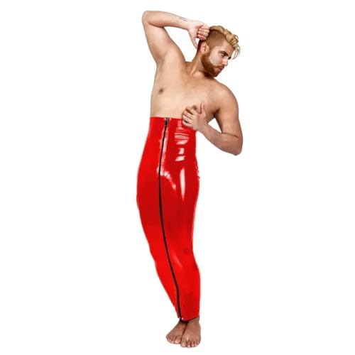 Jupe crayon longue homme en cuir synthétique haut de gamme finition PVC