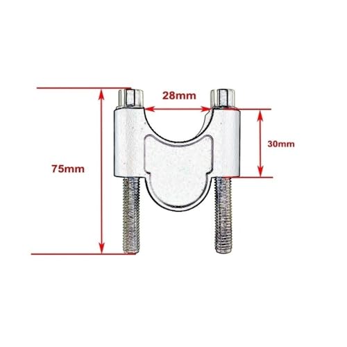 Abrazadera elevadora manillar para eliminar el dolor de espalda en moto de 28mm 6