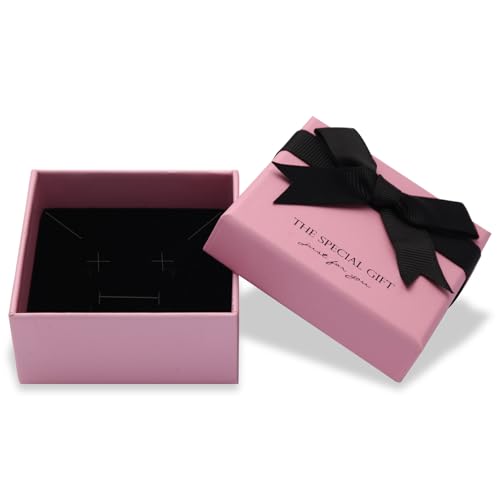 ShinyGift 14pcs Small pink Cardboard Gift Jewelry Boxes for Necklace, Earring, Ring, Pendant, Bracelet, Anklet, Jewelry Holder，Bulk Gift Box jewelry display (pink)