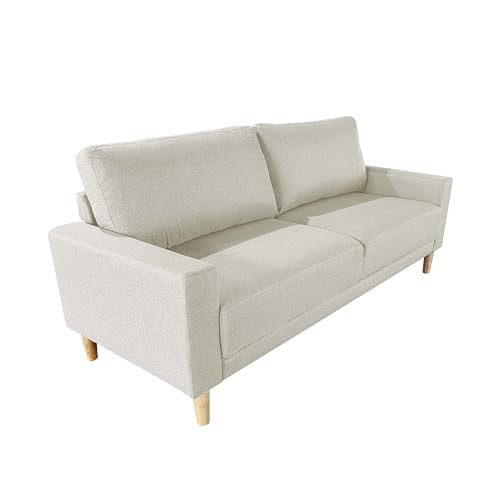 MUEBLIX.COM | Sofá Carlo de 3 Plazas | Moderno Sofá de Salón | Confortable y Tapizado en Tela | Suspensión de Muelles y Correas | Cojín del Asiento y Respaldo de Espuma