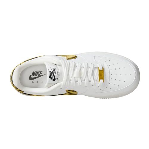 Image of Nike Air Force 1'07 Ess Trend Womens Shoes Size- 9, Summit White Bronzine Black
