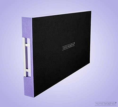 Modern Elegant 17.5"x12" Rectangle Purple Lavender Shagreen Faux Leather Decorative Tray Ottoman Coffee Table Perfume Living Room Kitchen Serving Tray with Silver Metal Handles by Home Redefined