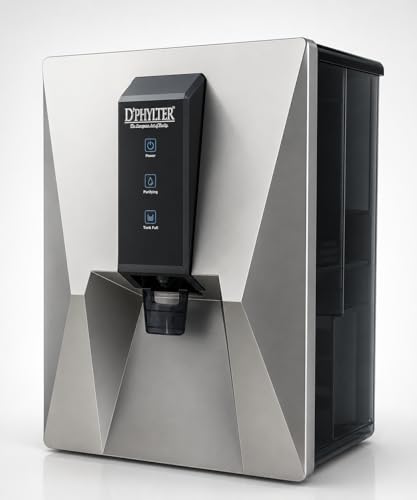 Image of D'PHYLTER Alkaline RO Water Purifier Filter for Home, 9L, Titanium Gold | 8-stage RO+UV+UF, TDS controller, copper & alkaline minerals, 9L tank, for borewell tanker & municipal water to 2000 PPM