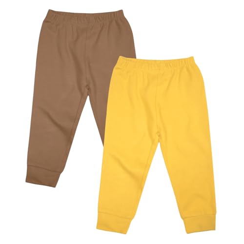 Image of SOBOWO Solid Baby Sweatpants, Unisex Baby Toddler Cotton Crawling Pants for Newborn Boys Girls 0-24 Months