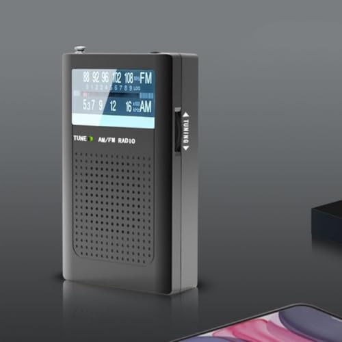 Mini radio ligera de plástico de 2 bandas FM AM con batería recargable integrada 6