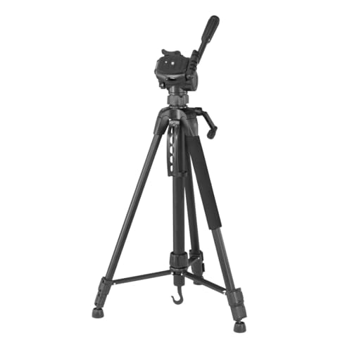 Hama Stativ Kamera "Action 153 3D" (Leichtes Fotostativ inkl. Handy-Halterung, Tripod mit 60-153cm Höhe, Dreibeinstativ mit 3-Wege-Kopf, Spiegelreflexkamera Stativ passend für Videokamera) schwarz