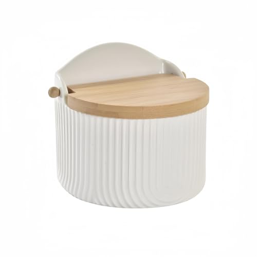 D,casa Salero Cocina Blanco Minimalista de Ceramica - Salero