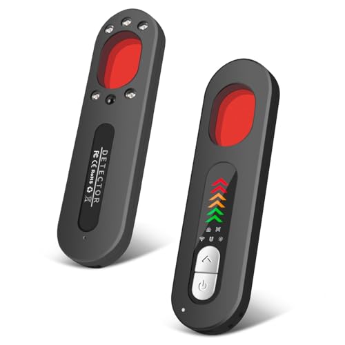 MEETOWN Wanzen Detektor Versteckte Kamera Finder mit 6 Stufen Empfindlichkeit 4-in-1 Multimode Hidden Camera Detector Anti Aufnahme Detektoren GPS Tracker Detektor für Hotel Heim Büro