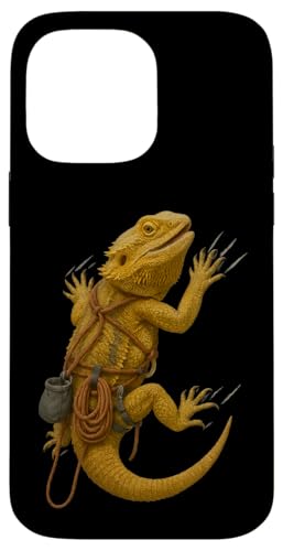 Bearded Dragon Rock Climbing Pogona Vitticeps Design �X�}�z�P�[�X iPhone 14 Pro Max �p