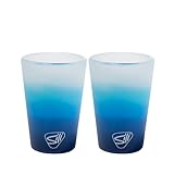 Silipint 1.5oz Silicone Shot Glasses β Pack of 2 Unbreakable, BPA-Free, Non-Toxic, Dishwasher & Freezer Safe Cups β Colored Shot Glasses for Cold Beverages, Cocktails, Travel, Party (Blizzard)
