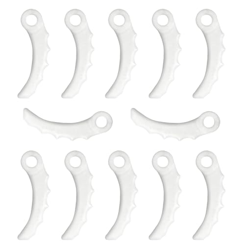 Bamyli 12 Stück Ersatzmesser Kunststoff, Kompatibel Mit Makita 198426-9, Messer Für Makita Freischneider & Rasentrimmer Zubehör, Motorsense Ersatzteile DUR368AL/DUR369AL