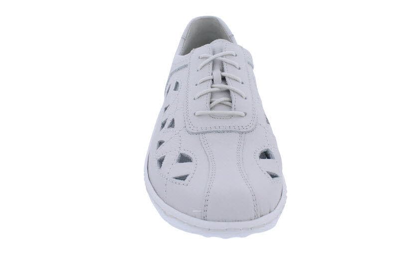 Waldläufer Halbschuh Henni 496003-139-297, Glattleder, gebrochenes Weiß, Weite H, ProAktiv Fußbett zum Wechseln Weiß