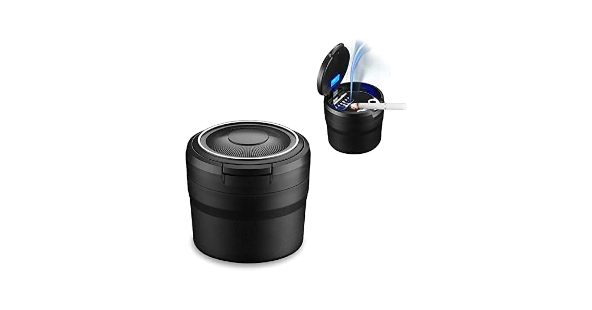 Amazon.co.jp: 灰皿 車用灰皿 ブルーLED付 ドリンクホルダー型