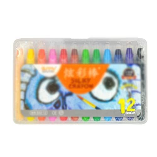 ASFD Drawing pens Colorful stick water-soluble children's rotating oil painting stick crayon washing for Kid Colouring Crafting Artwork Colour pens