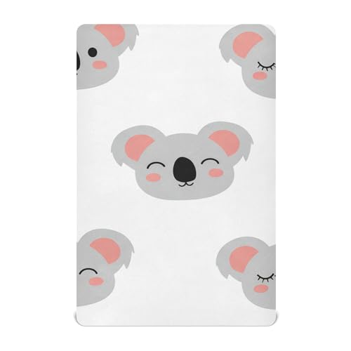 PYBUG Koala Crib Sheet for Girls & Boys, 52x28x9 Inches