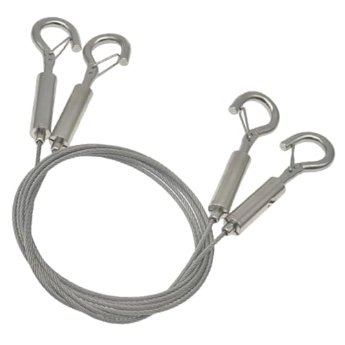 Image of 2pcs Heavy Duty Stainless Steel Wire Hangers Kit for Picture Hanging Tie Wire Hooks Easy Installation