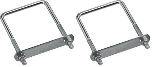 Image of National Hardware N245-019 2192BC Lumber Size Square U Bolt in Zinc Plated (Pack of 2)