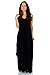 Simply Ravishing Casual Maxi Boho Harem Spaghetti Strap Dress, X-Large, Black