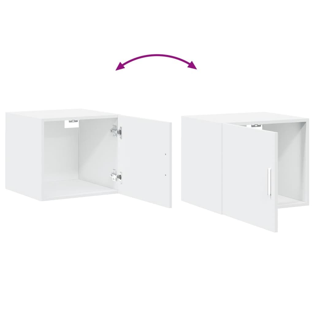 vidaXL Armario de Pared Madera de ingeniería Blanco 45x42,5x40 cm, Armario de Almacenamiento, Armario de Pared Colgante, Armario de Almacenamiento Flotante
